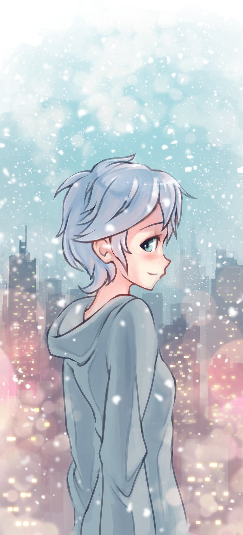 1girl, blue_eyes, dysfunctional_systems, highres, hoodie, rtil, short_hair, silver_hair