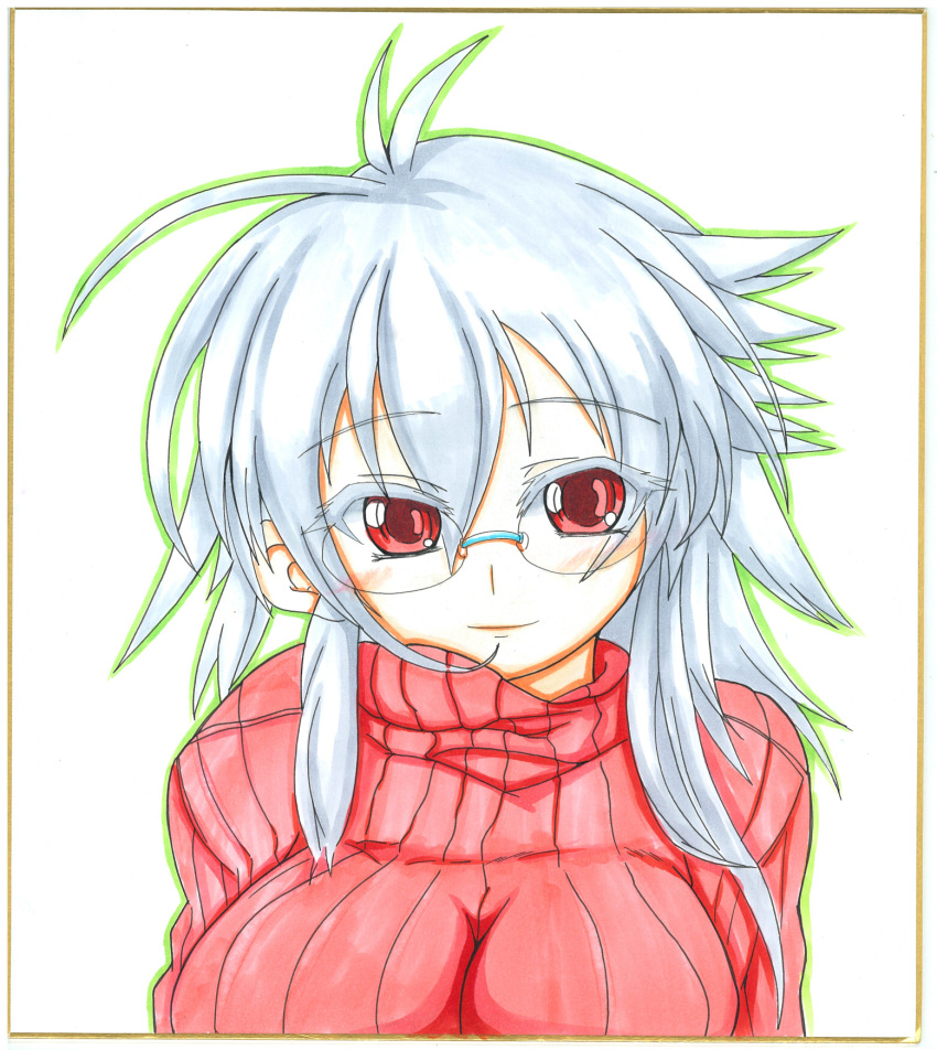 1girl, breasts, bust, fuurin_rei, highres, large_breasts, long_hair, looking_at_viewer