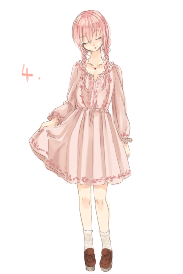 1boy, braid, closed_eyes, collarbone, crossdressinging, dress, inazuma_eleven_(series), inazuma_eleven_go