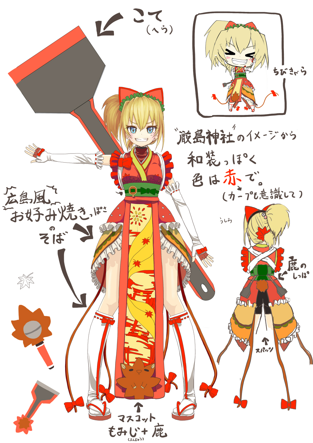 >_<, 1girl, bike_shorts, blonde_hair, blue_eyes, bow, chibi_inset, elbow_gloves