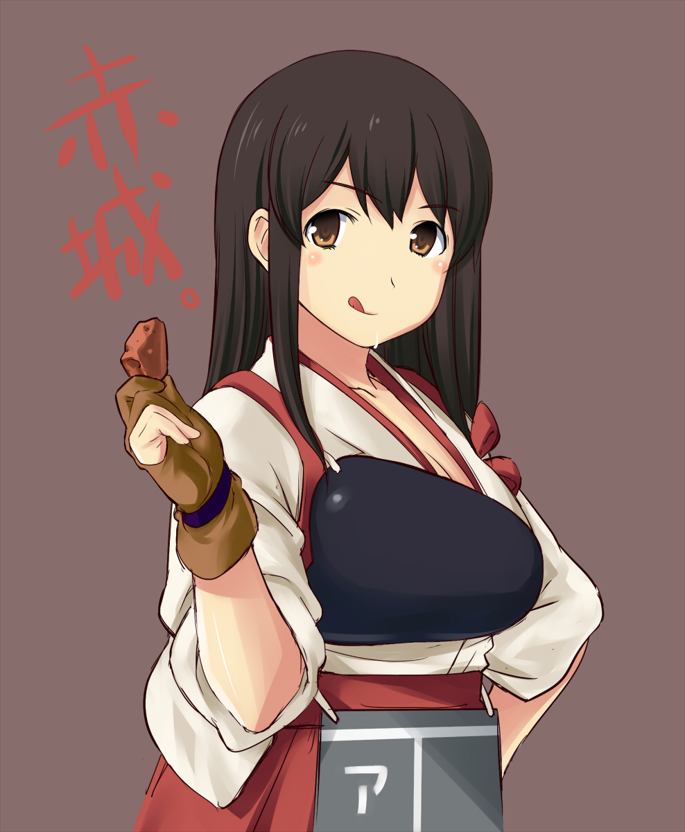 1girl, akagi_(kantai_collection), bauxite, black_hair, blush, highres, japanese_clothes, kantai_collection