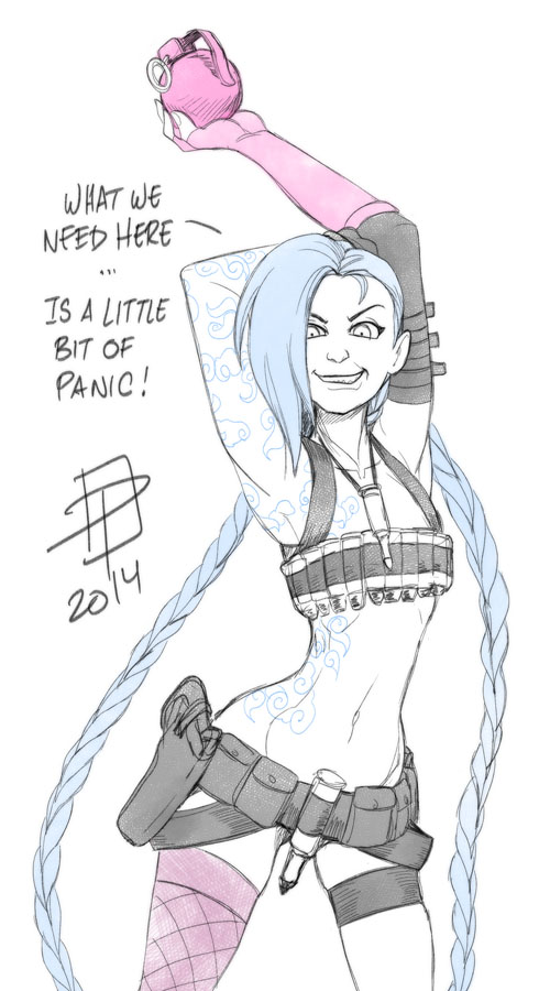 armpits, arms_up, belt, blue_hair, braid, bullet, call_me_po, explosive