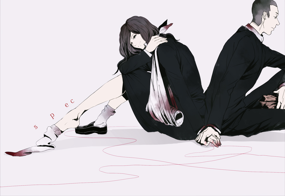 1boy, 1girl, arm_sling, black_hair, buzz_cut, cast, formal, holding_hands
