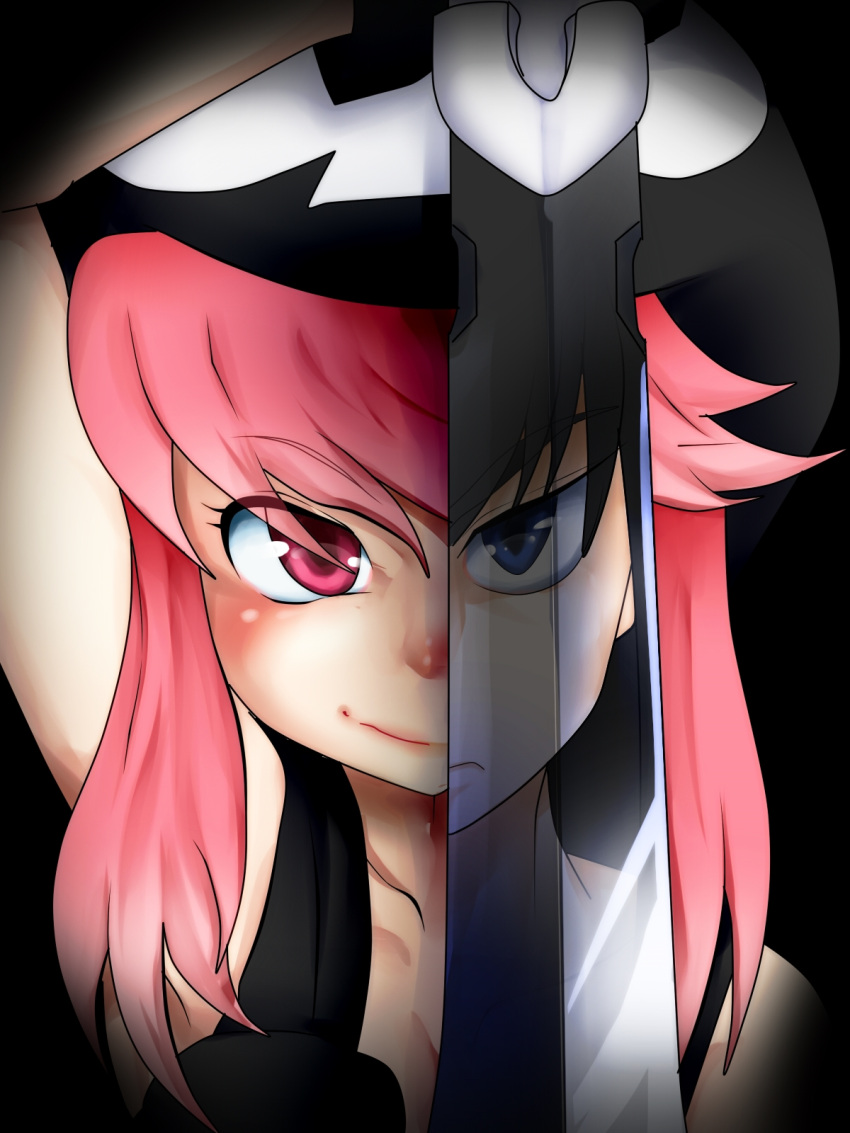 2girls, hat, highres, ingenmame, jakuzure_nonon, kill_la_kill, kiryuuin_satsuki, multiple_girls