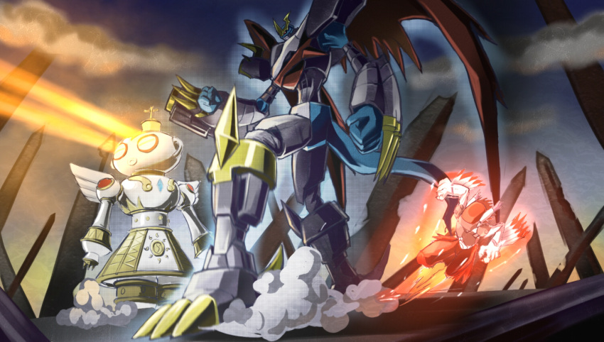 armor, aura, claws, digimon, digimon_adventure_02, dk_(13855103534), imperialdramon_fighter_mode, monster, shakkoumon, silphymon, tagme, tail, wings