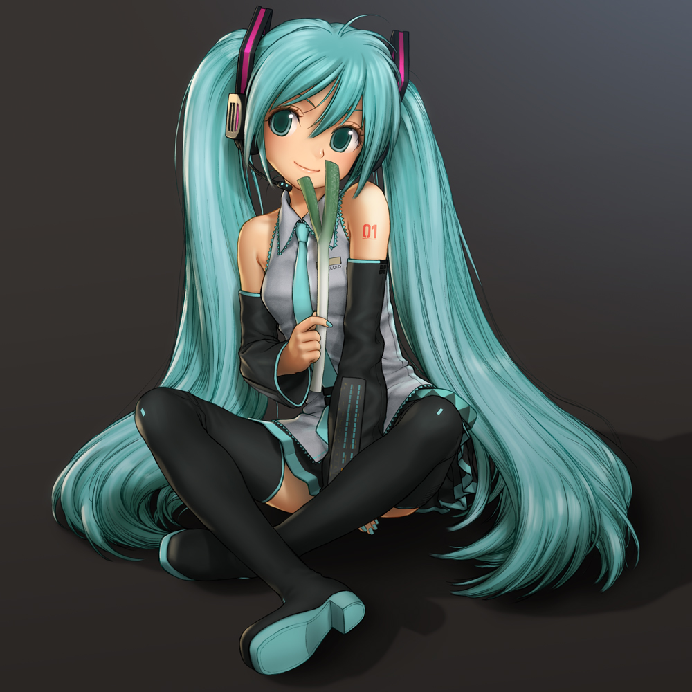 1girl, aqua_eyes, aqua_hair, detached_sleeves, hatsune_miku, headphones, headset, long_hair