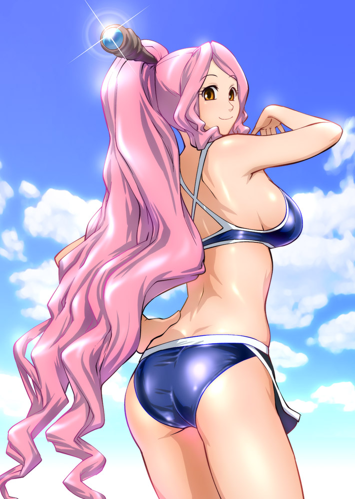 armpits, ass, back, bangs, battle_spirits, battle_spirits:_shounen_gekiha_dan, bikini, breasts
