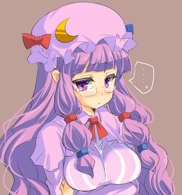 ..., 1girl, bespectacled, blush, breasts, bust, capelet, crescent