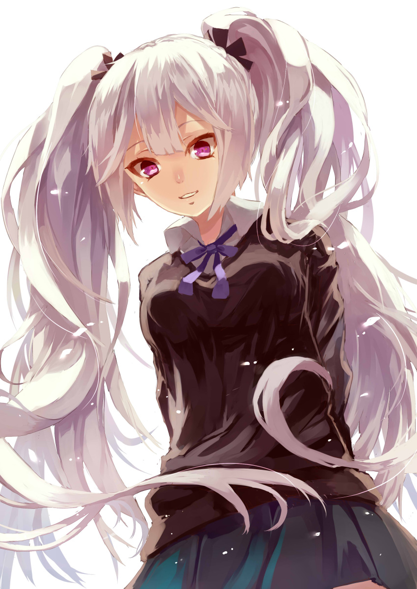 1girl, absurdres, bow, d-frag!, hair_ribbon, highres, kurenai907, long_hair
