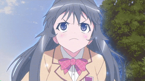 1girl, animated, animated_gif, black_hair, blonde_hair, blue_eyes, fox_tail, glowing