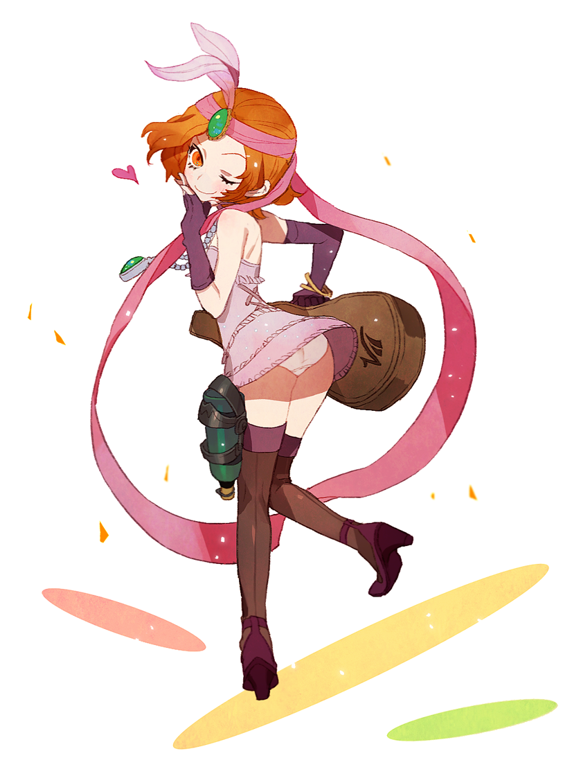 1girl, alternate_costume, alternate_hair_color, alternate_hairstyle, dress, fingerless_gloves, full_body, gloves