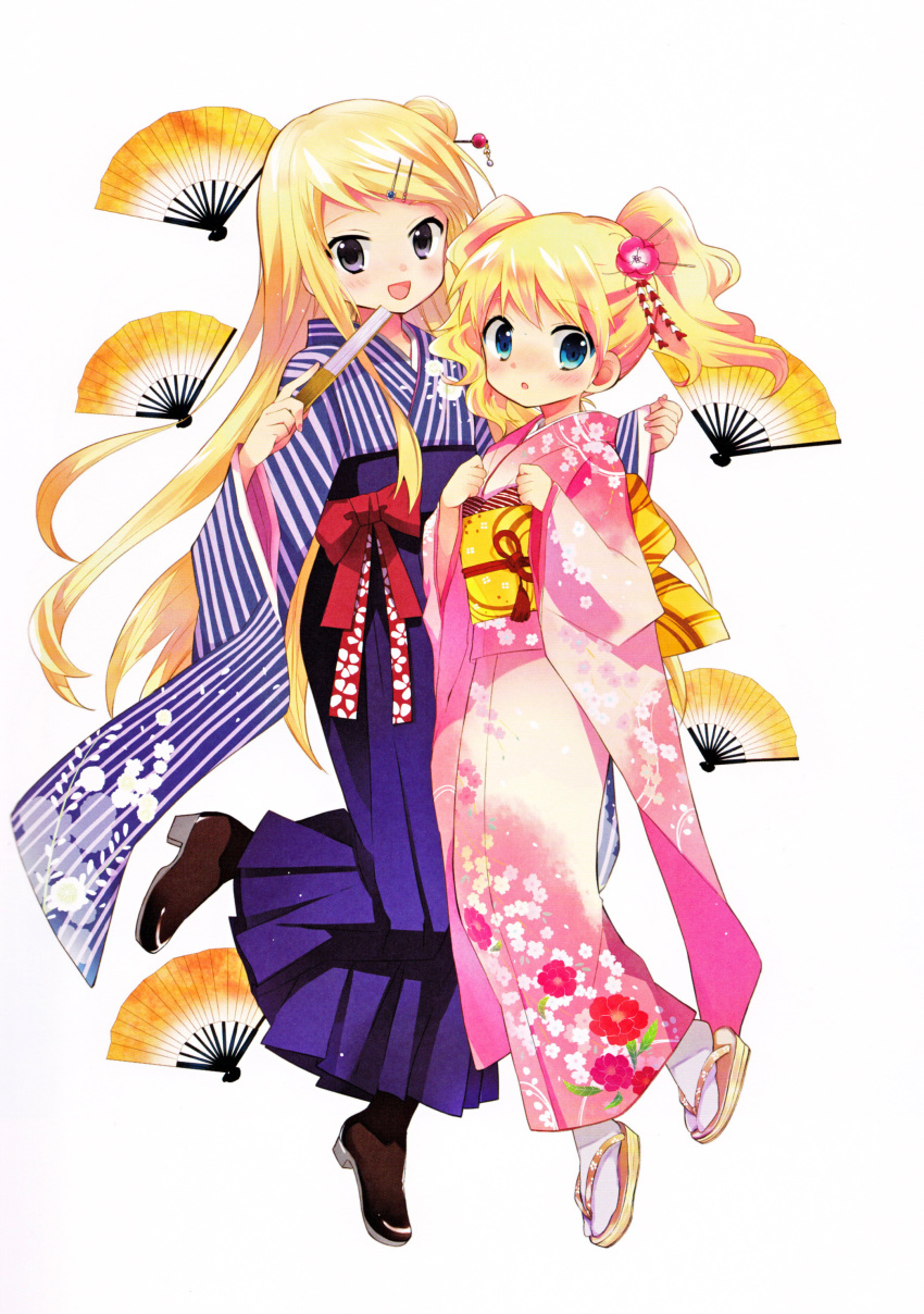 2girls, absurdres, alice_carteret, artist_request, blonde_hair, blue_eyes, blush, boots