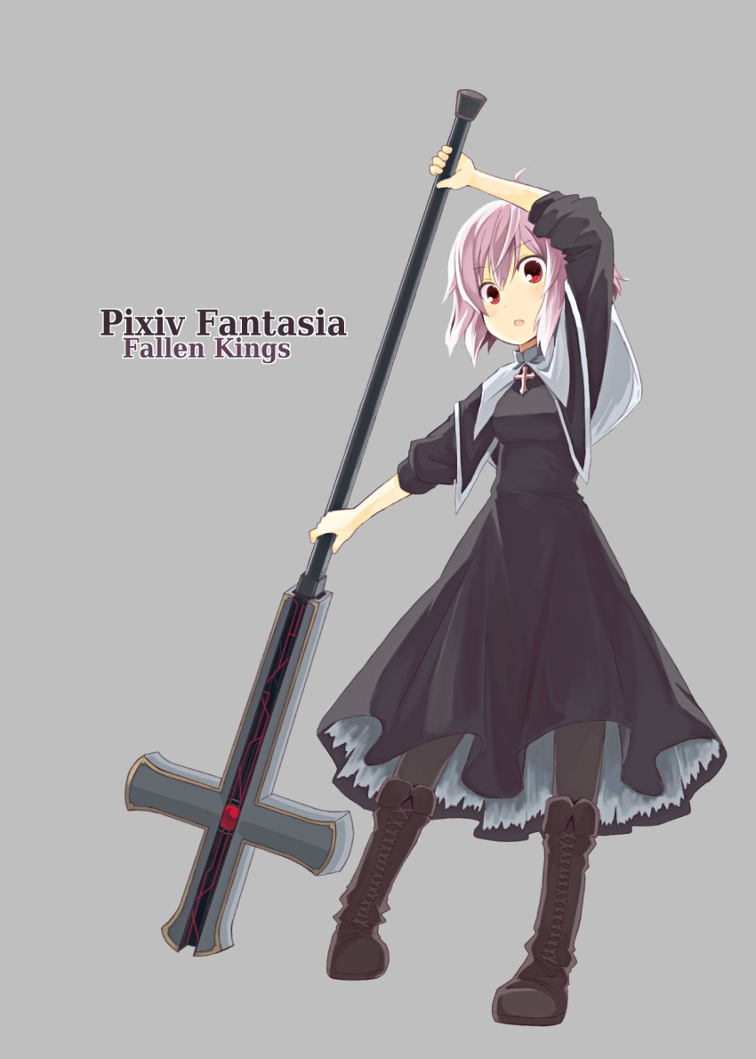 1girl, copyright_name, emma_thor, highres, looking_at_viewer, mugi_(banban53), pink_hair, pixiv_fantasia