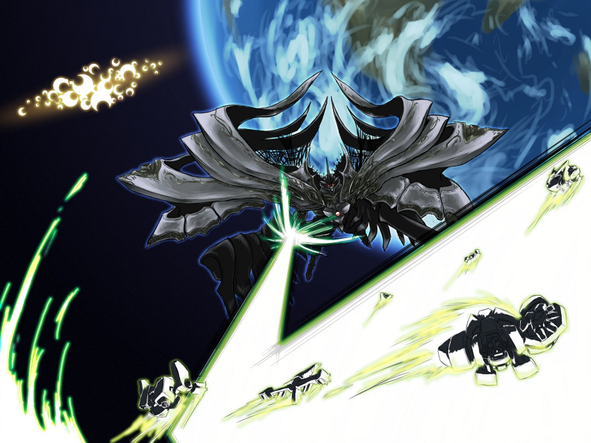 earth, highres, marupon, mecha, original, seirios_(kotoba), space