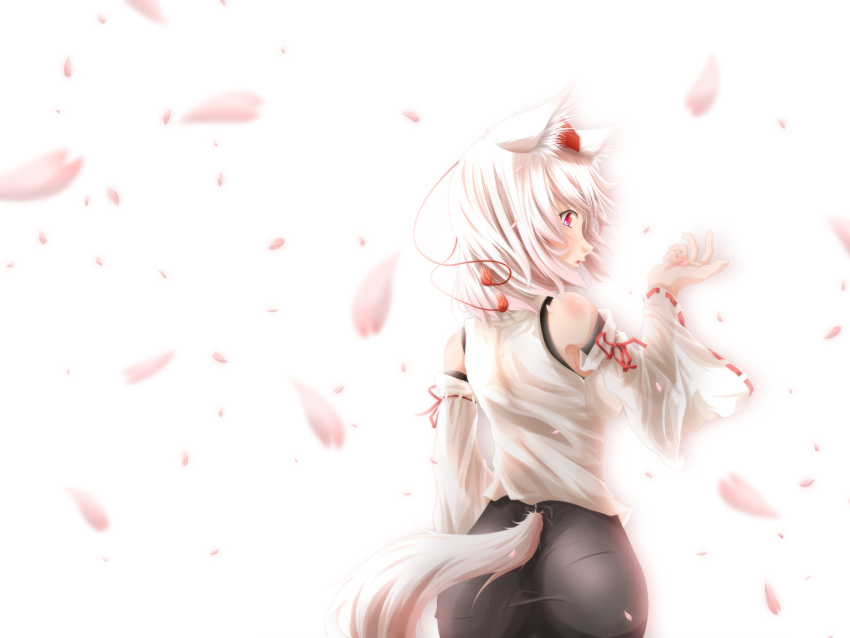1girl, animal_ears, bare_shoulders, blush, breasts, dagitsune_yuu, detached_sleeves, hat