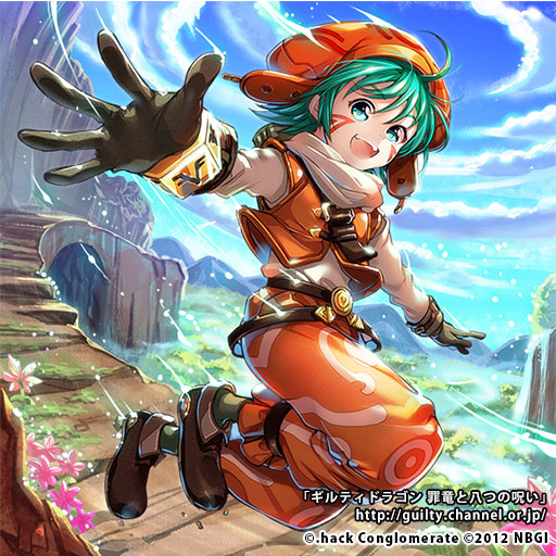 .hack//, .hack//tasogare_no_udewa_densetsu, 1boy, 2012, chachie, copyright_name, facial_mark, flower