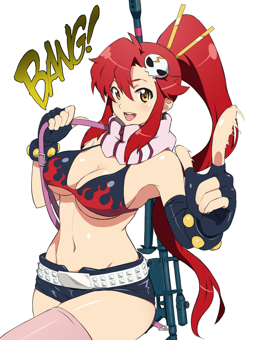 1girl, anti-materiel_rifle, bikini_top, black_gloves, breasts, fingerless_gloves, gloves, gun