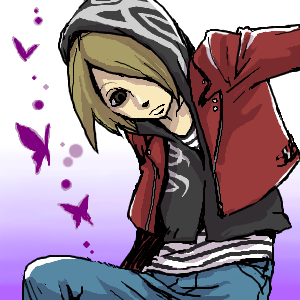 asato_(artist), blonde_hair, brown_eyes, folkssoul, hood, jacket, pants, short_hair