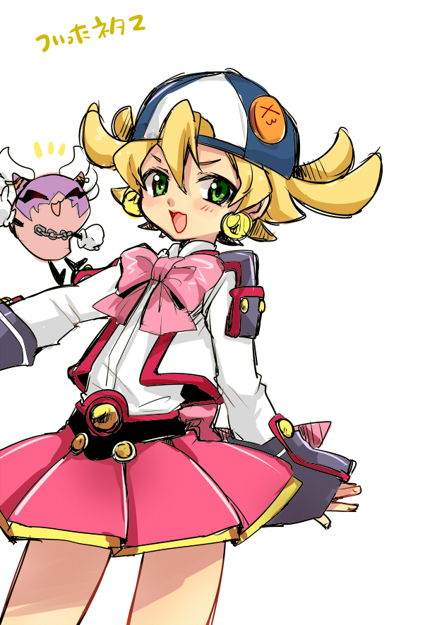 1boy, akihabara_dennou_gumi, blonde_hair, blush, bow, cosplay, crossdressinging, future_card_buddyfight