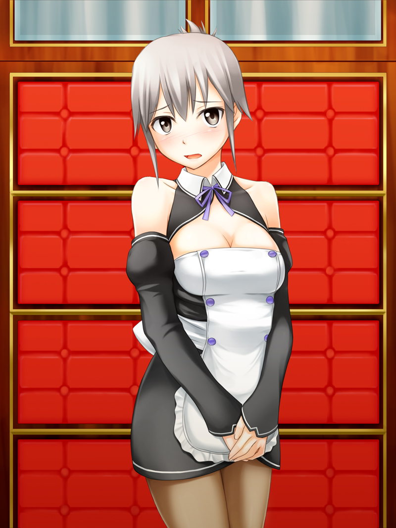 dream_c_club, pantyhose, receptionist_(dream_c_club), solo, utou_yoshio, waitress