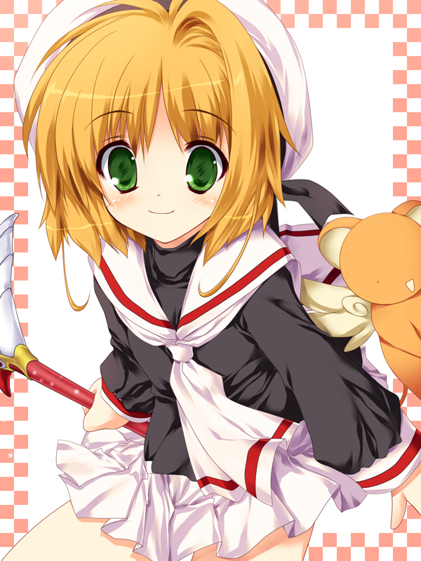 card_captor_sakura, cardcaptor_sakura, fuuin_no_tsue, grenade, hat, kero, kinomoto_sakura, kohado