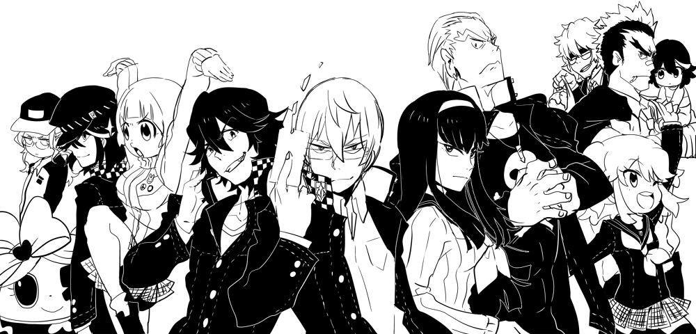 adachi_tooru_(cosplay), amagi_yukiko_(cosplay), cabbie_hat, doujima_nanako_(cosplay), doujima_ryoutarou_(cosplay), gamagoori_ira, glasses, hairband