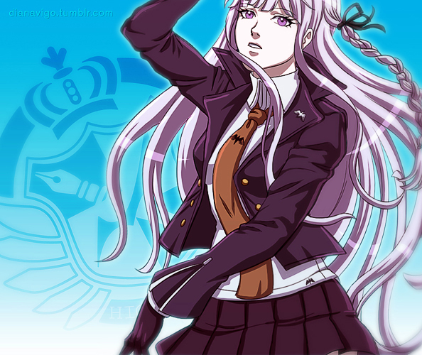1girl, black_gloves, braid, dangan_ronpa, gloves, hatoko-sama, jacket, kirigiri_kyouko