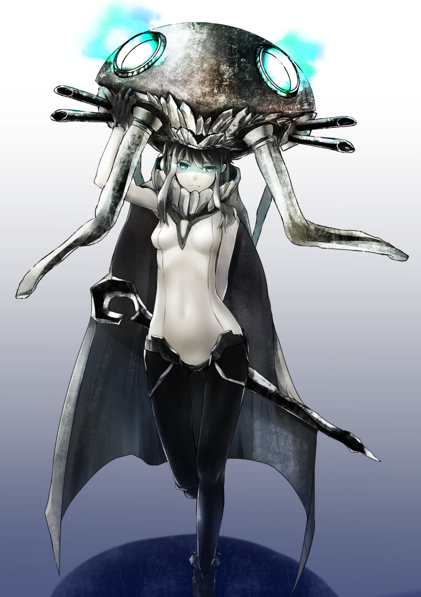 1girl, absurdres, aqua_eyes, bodysuit, cape, gloves, highres, kantai_collection