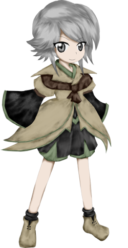 androgynous, boots, brown_coat, evanescent_existence, grey_eyes, hands_in_sleeves, houren_yabusame, jynx_(artist)