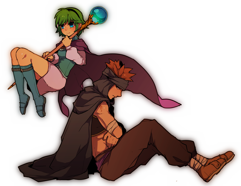 1boy, 1girl, bandages, blue_eyes, boots, cape, couple, fire_emblem