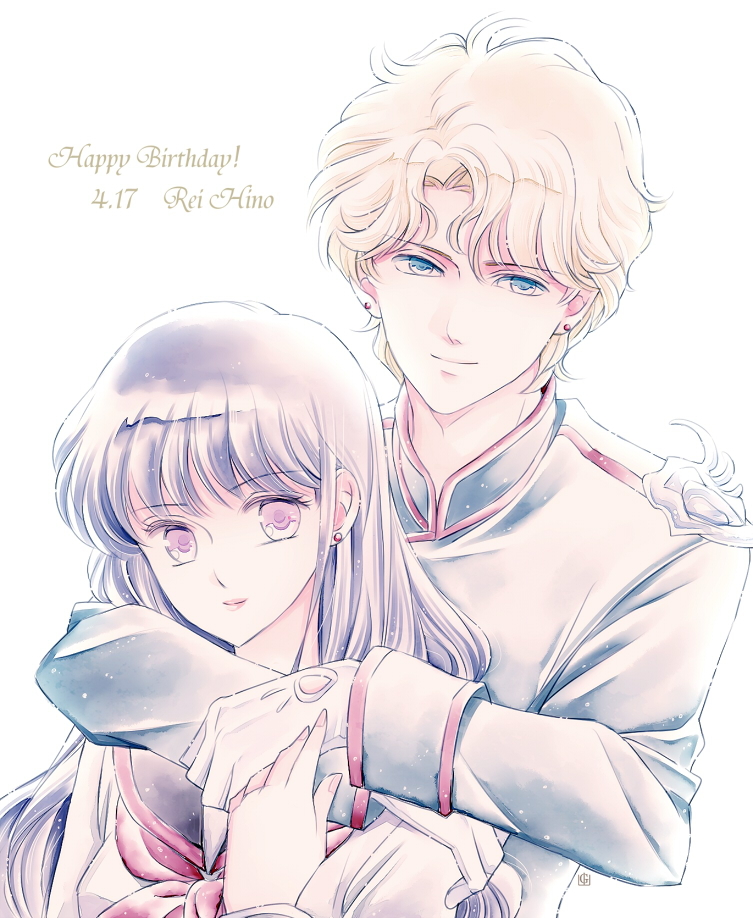 1boy, 1girl, bishoujo_senshi_sailor_moon, blonde_hair, blue_eyes, character_name, couple, dated