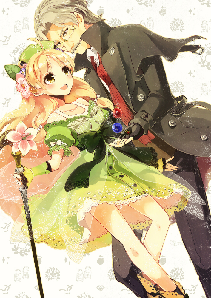 1boy, 1girl, 38kb_(38shiki), age_difference, atelier_(series), atelier_ayesha, ayesha_altugle, ball