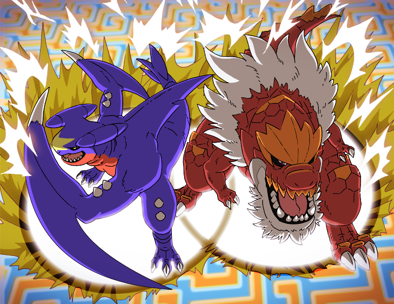 dragon, fangs, gadoran, garchomp, nintendo, pocket_monsters, pocket_wizard, pokemon, shark, tail, wings, yellow_eyes