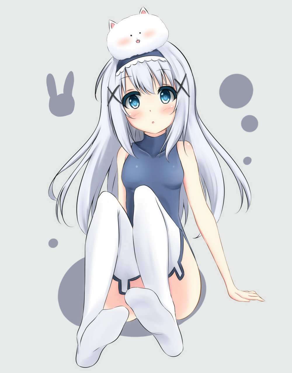 1girl, :o, blue_eyes, blue_hair, blush, breasts, cecilia_alcott, cecilia_alcott_(cosplay)