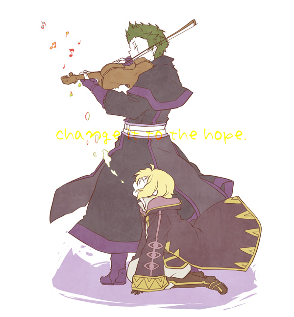 1boy, 1girl, ahoge, arm_support, black_gloves, boots, bredy_(fire_emblem), brother_and_sister