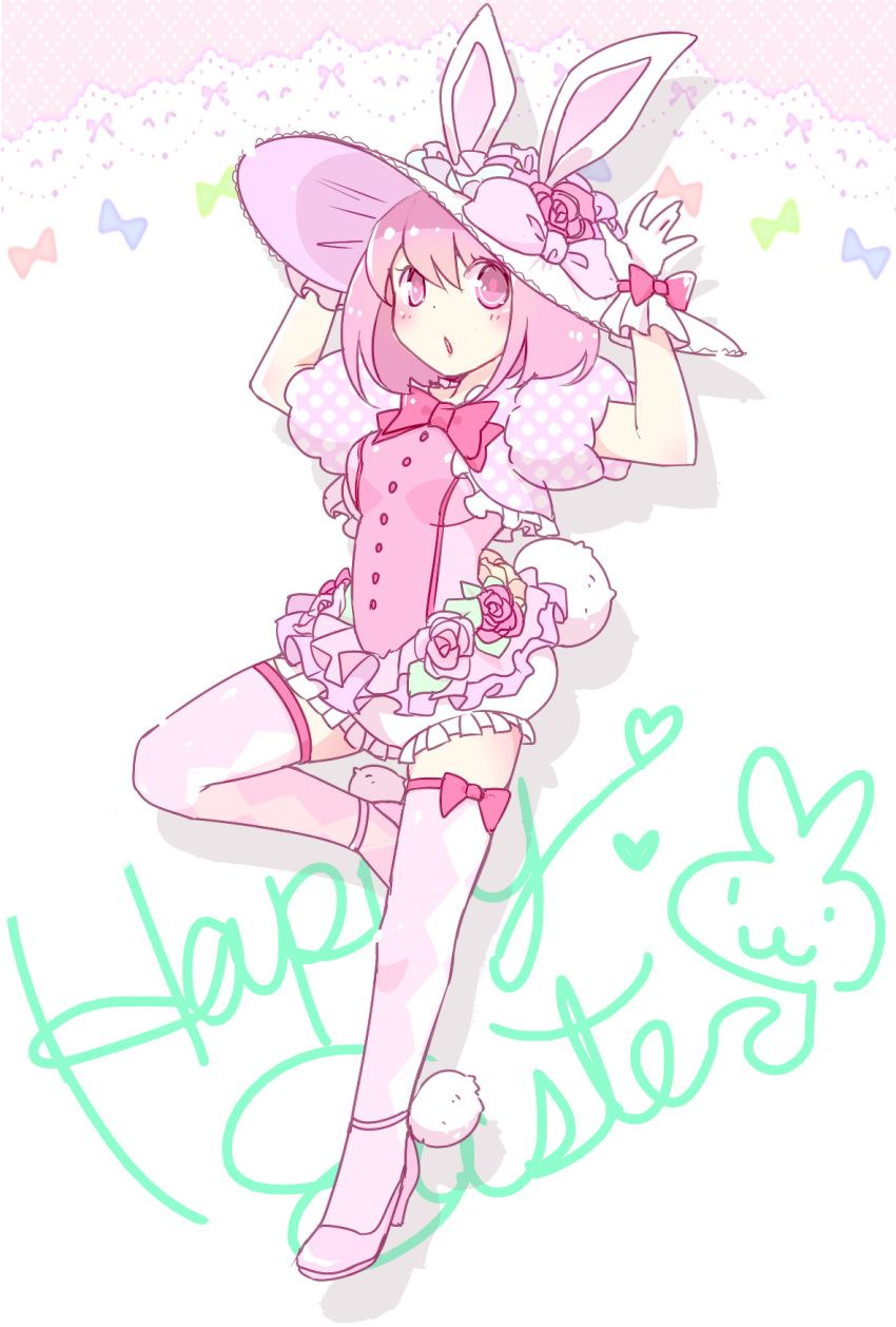 1girl, animal_ears, b_(kana0816), bowtie, disney, easter_wonderland, end_bunny_(cosplay), end_bunny_(disney)