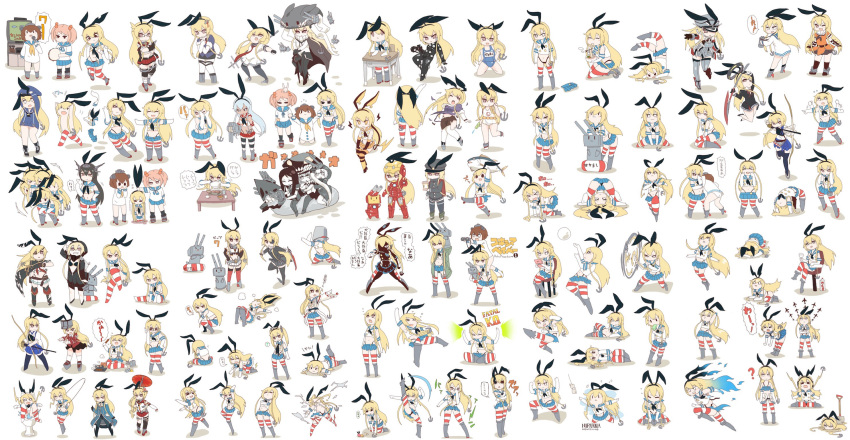 >_<, 6+girls, :<, :3, =_=, akitsu_maru_(kantai_collection), akitsu_maru_(kantai_collection)_(cosplay), alcohol