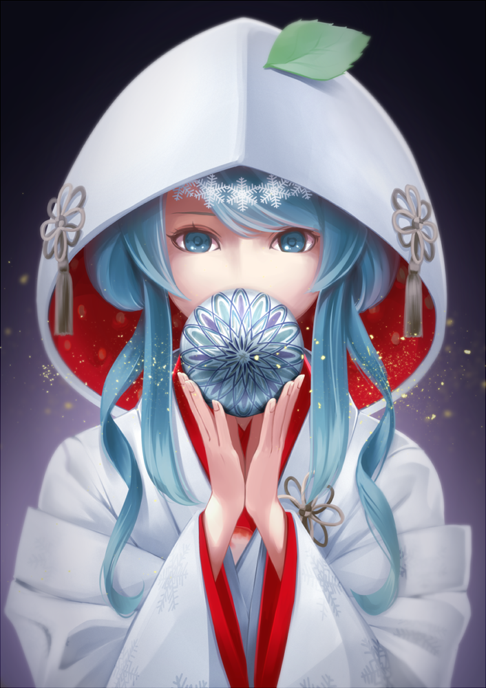 1girl, aqua_eyes, aqua_hair, bon_nob, female, hatsune_miku, japanese_clothes, kimono