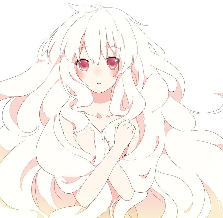 1girl, blonde_hair, censored, convenient_censoring, hachimikks_(artist), hair_censor, kagerou_project, kozakura_mary