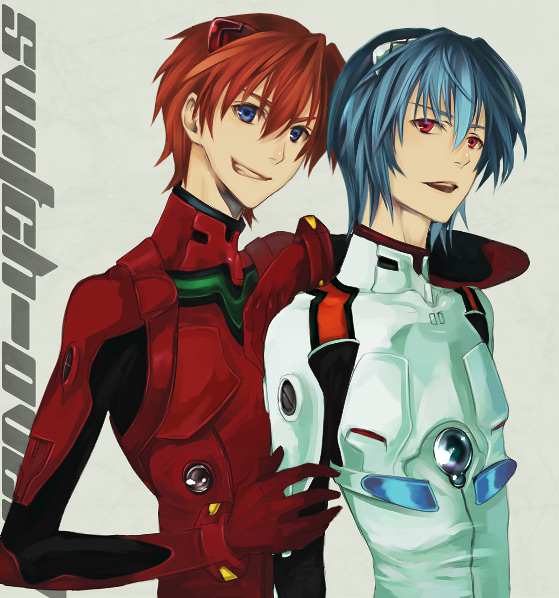 ayanami_reiji, bad_id, blue_hair, genderswap, male, neon_genesis_evangelion, numeri_(gunfra), plugsuit