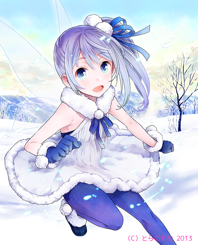 1girl, blue_eyes, blush, fairy_wings, gloves, harem_gain, looking_at_viewer, momoyama_momo