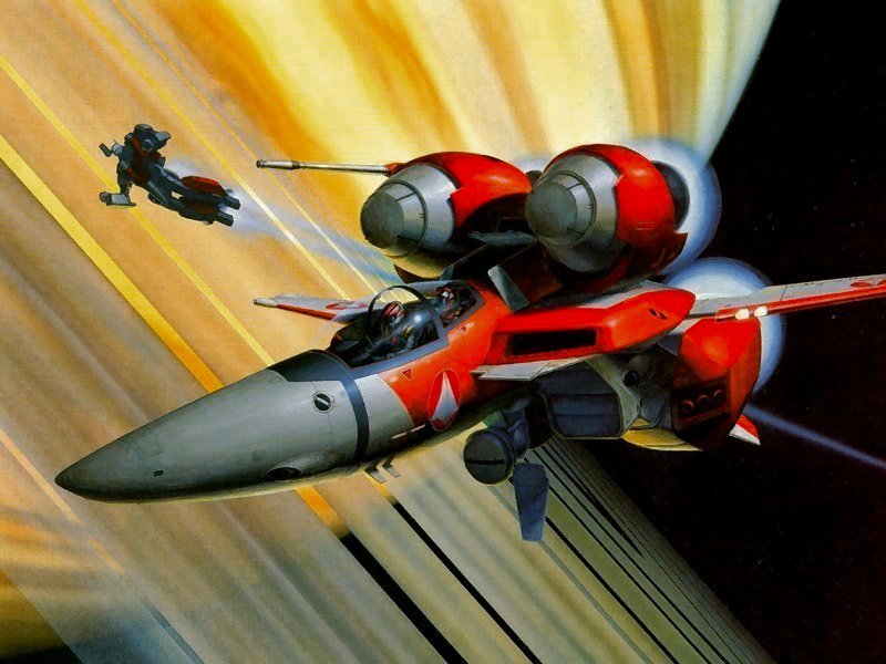 antennae, box_art, choujikuu_yousai_macross, emblem, helmet, ichijou_hikaru, lynn_minmay, macross, macross:_do_you_remember_love?, mecha, official_art, pilot_suit, planet, promotional_art, radar, realistic, saturn, science_fiction, space, spacesuit, star_(sky), vf-1, vt-1, vt-1_super, vt-1_super_ostrich