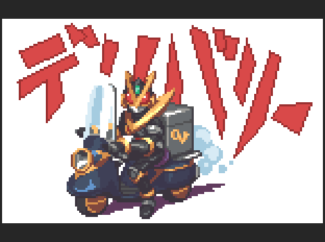 kamen_rider, kamen_rider_ov, lowres, moped, original, pixel_art
