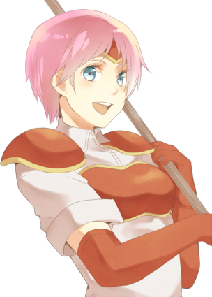 1girl, :d, armor, blue_eyes, elbow_gloves, fire_emblem, fire_emblem:_souen_no_kiseki, gloves