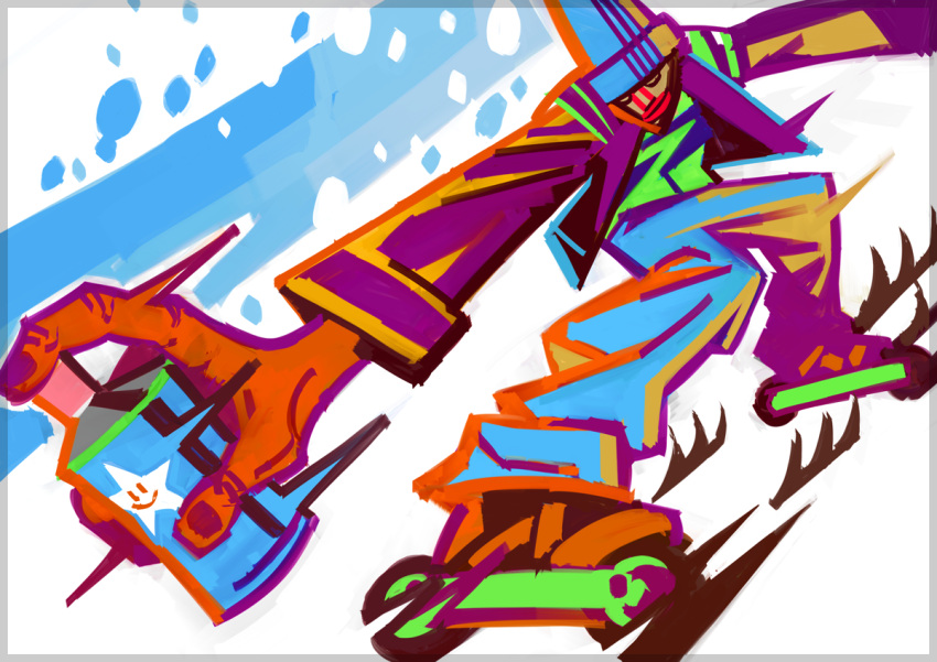 1boy, idota, inline_skates, jet_set_radio, jet_set_radio_future, roller_skates, skates, speed_lines