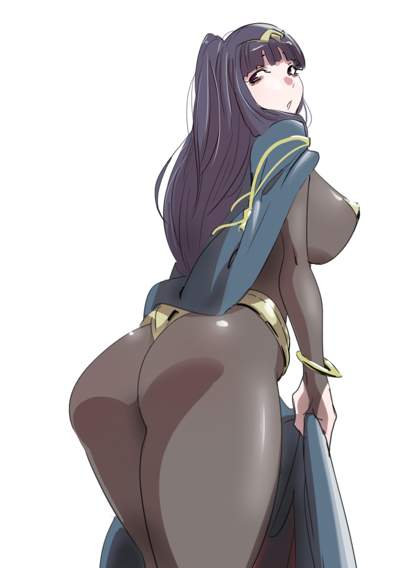 1girl, ass, black_hair, fire_emblem, fire_emblem:_kakusei, long_hair, looking_back, natsumi_hajime