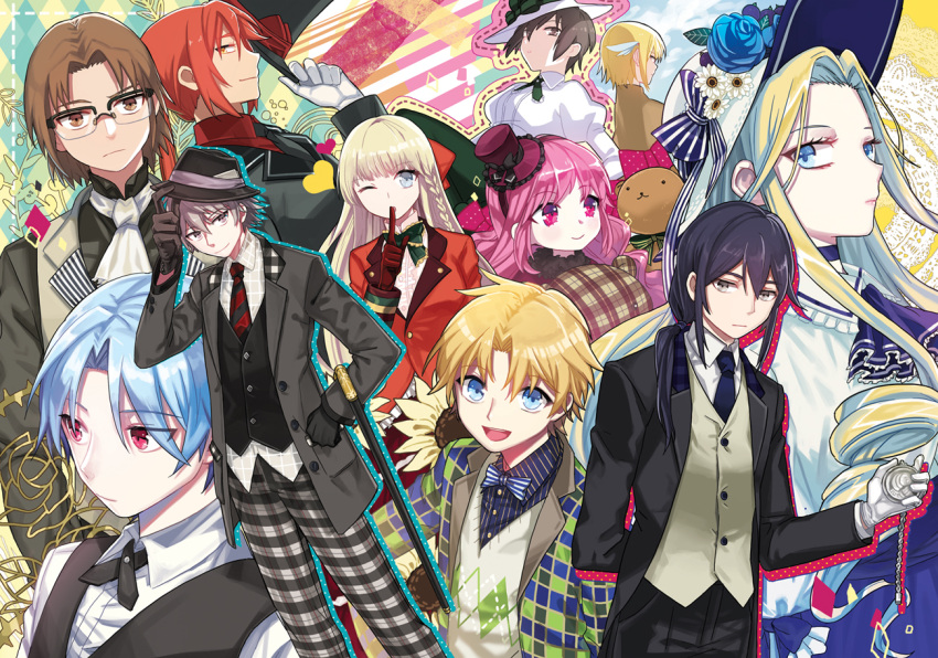 anais_del_caril, black_hair, blonde_hair, blue_eyes, blue_hair, boris_jinneman, brown_hair, cane