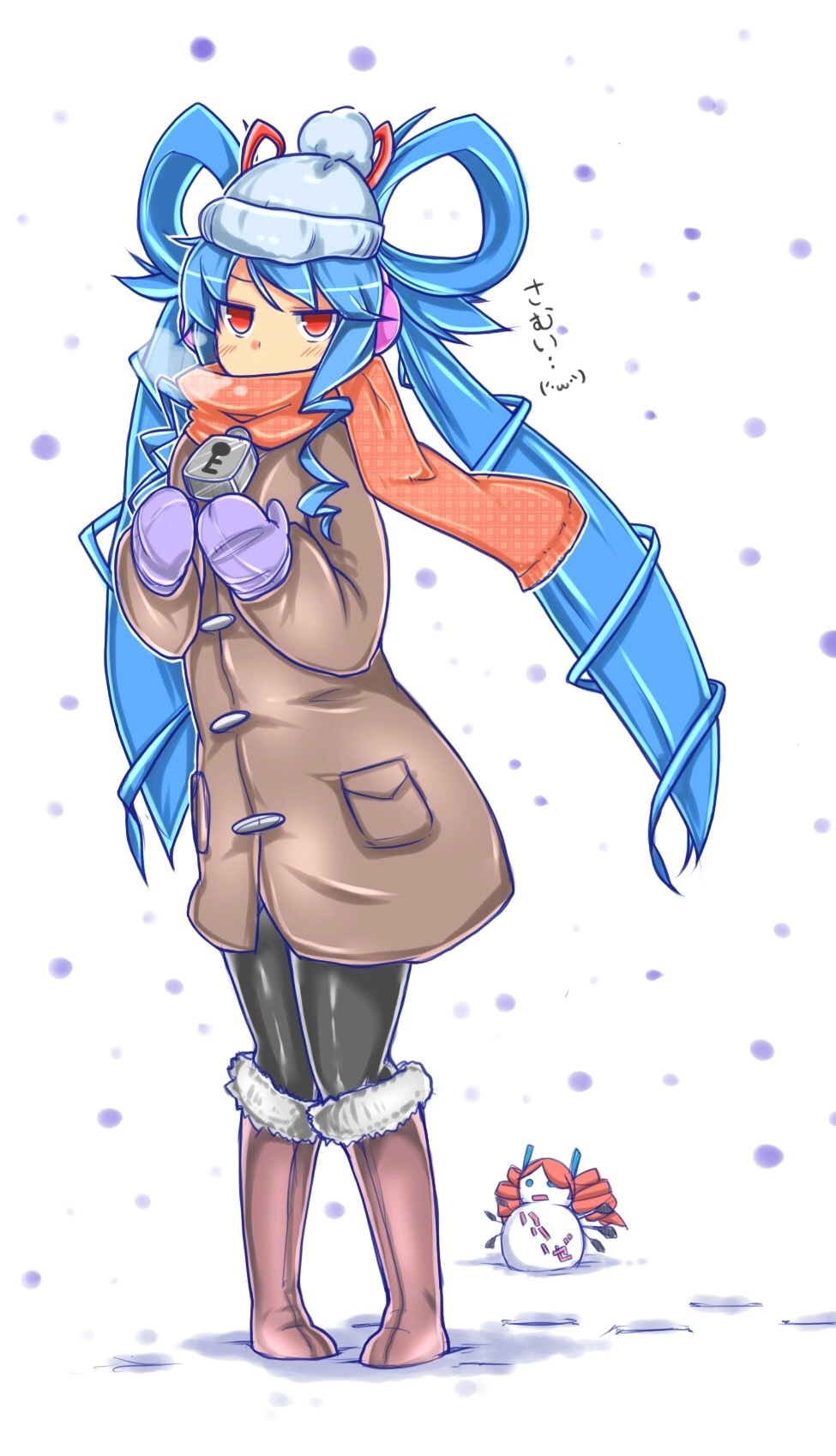 1girl, alternate_costume, beatmania, beatmania_iidx, bemani, black_legwear, blue_hair, blush