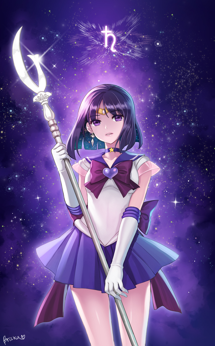 1girl, bishoujo_senshi_sailor_moon, black_hair, bow, briska, brooch, earrings, elbow_gloves