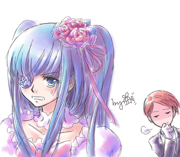 barasuishou, bow, ciel_phantomhive, eyepatch, flower, furudo_erika, kirakishou, kuroshitsuji